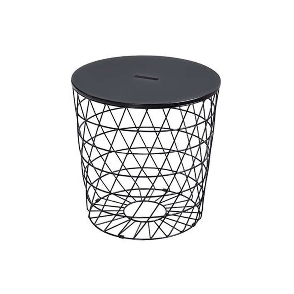 MDF Small Side Table Round Coffee Wire Legs DT-M16