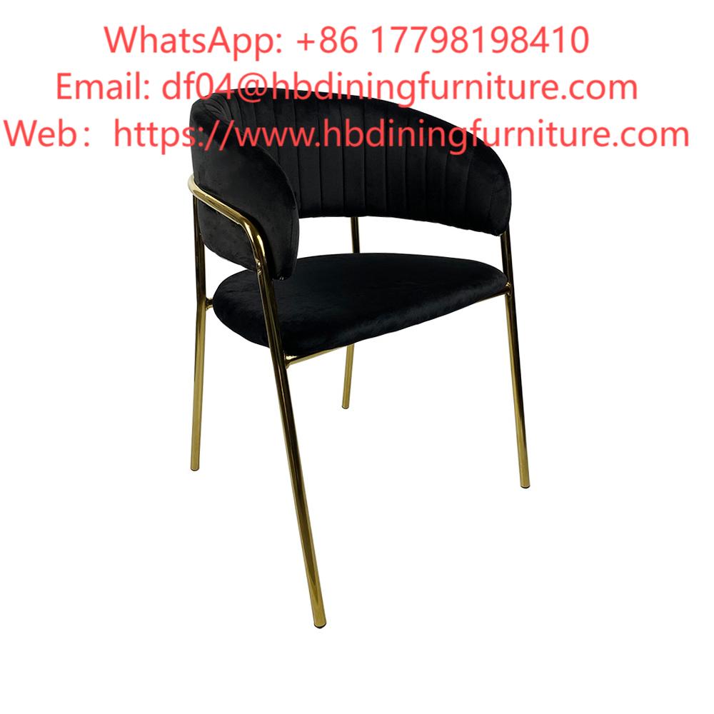 Velvet Sofa Chair High Back Iron Leg DC-R02