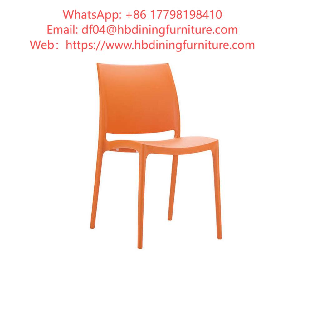 Multicolor Polypropylene Plastic Stackable Back Dining Chair DC-N24