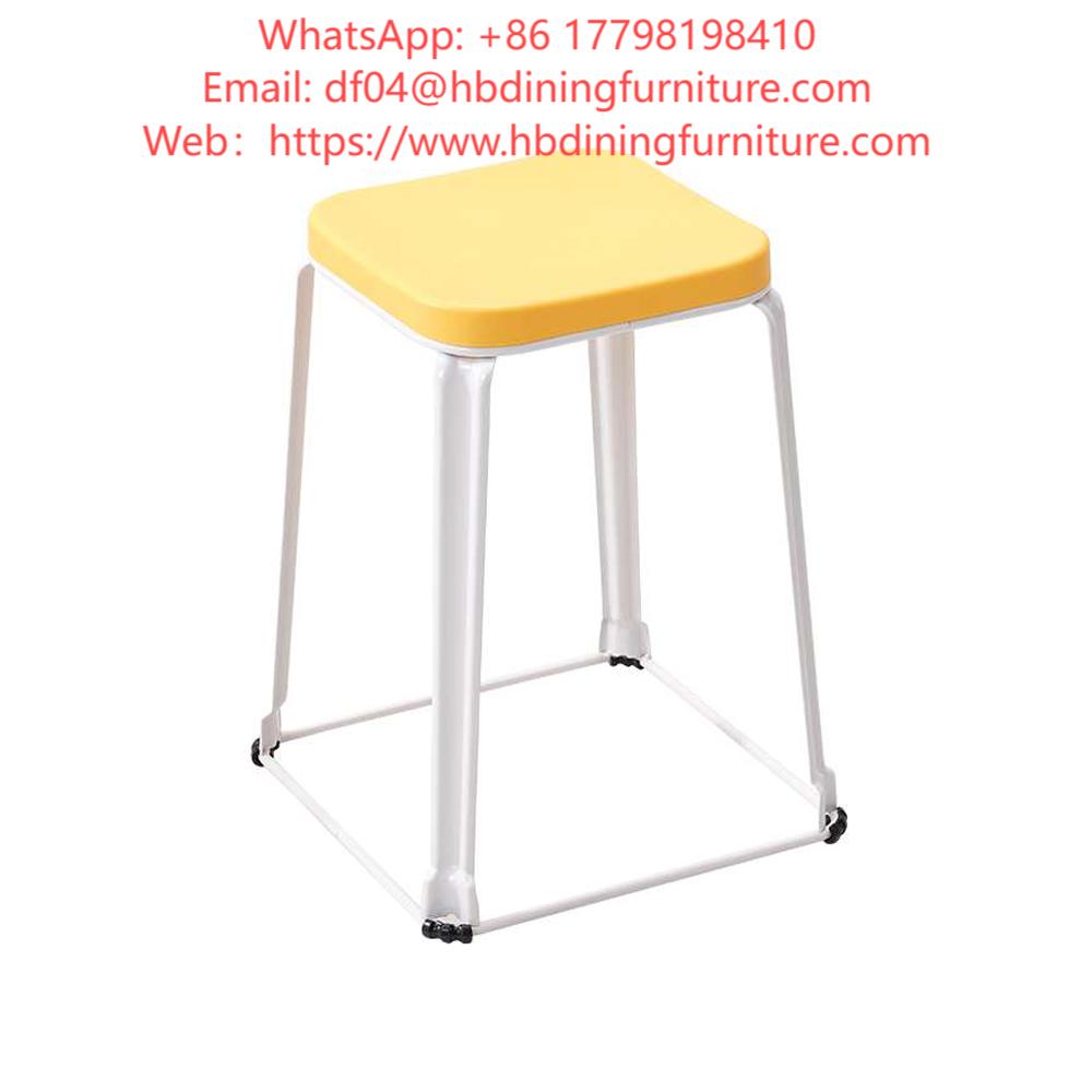 Plastic Seat Iron Leg Stool DC-P95