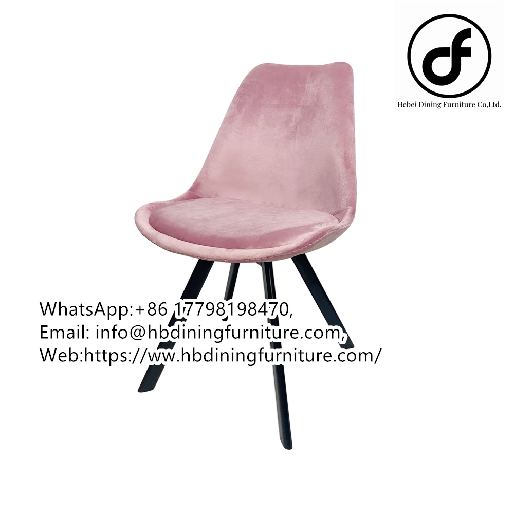 Padded Flannel Chair with Solid Wood Legs