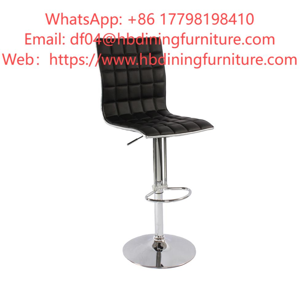 Leather Adjustable Bar Stool with Chrome Base DB-U69AS