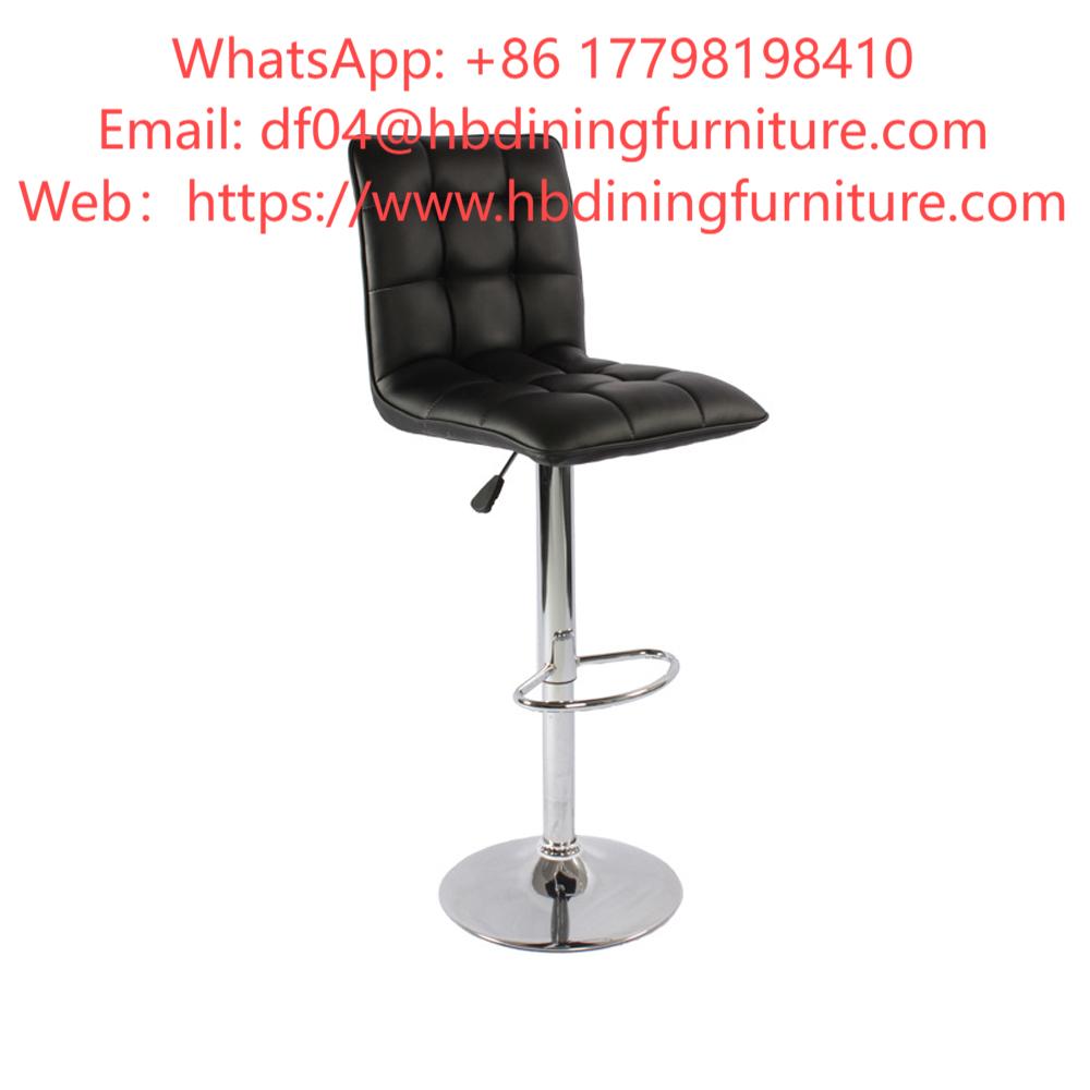 Square PU Leather Adjustable Bar Stools with Back Swivel DB-U72S