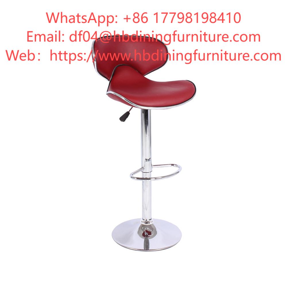 Butterfly Back High Stool with PU Seat Silver Footrest DB-U73S