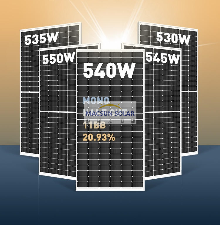 182mm 144 HALF-CELL MONOFACIAL MODULE 530-550W