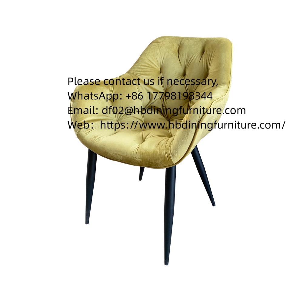 Dining Furniture Armrest Velvet Living Room Chair Custom Factory Price High Quality Colorful Metal Legs Living Room Chair