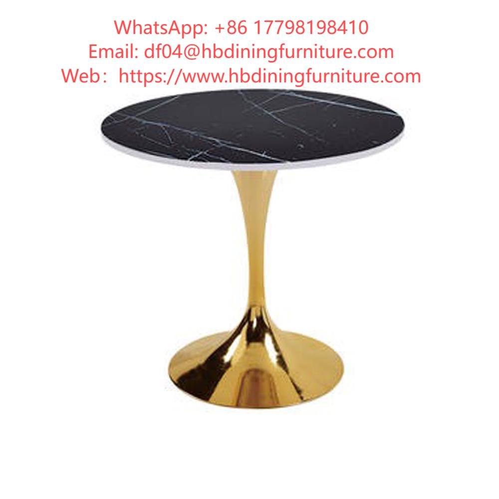 Metal Disc Base Glass Table DT-G08