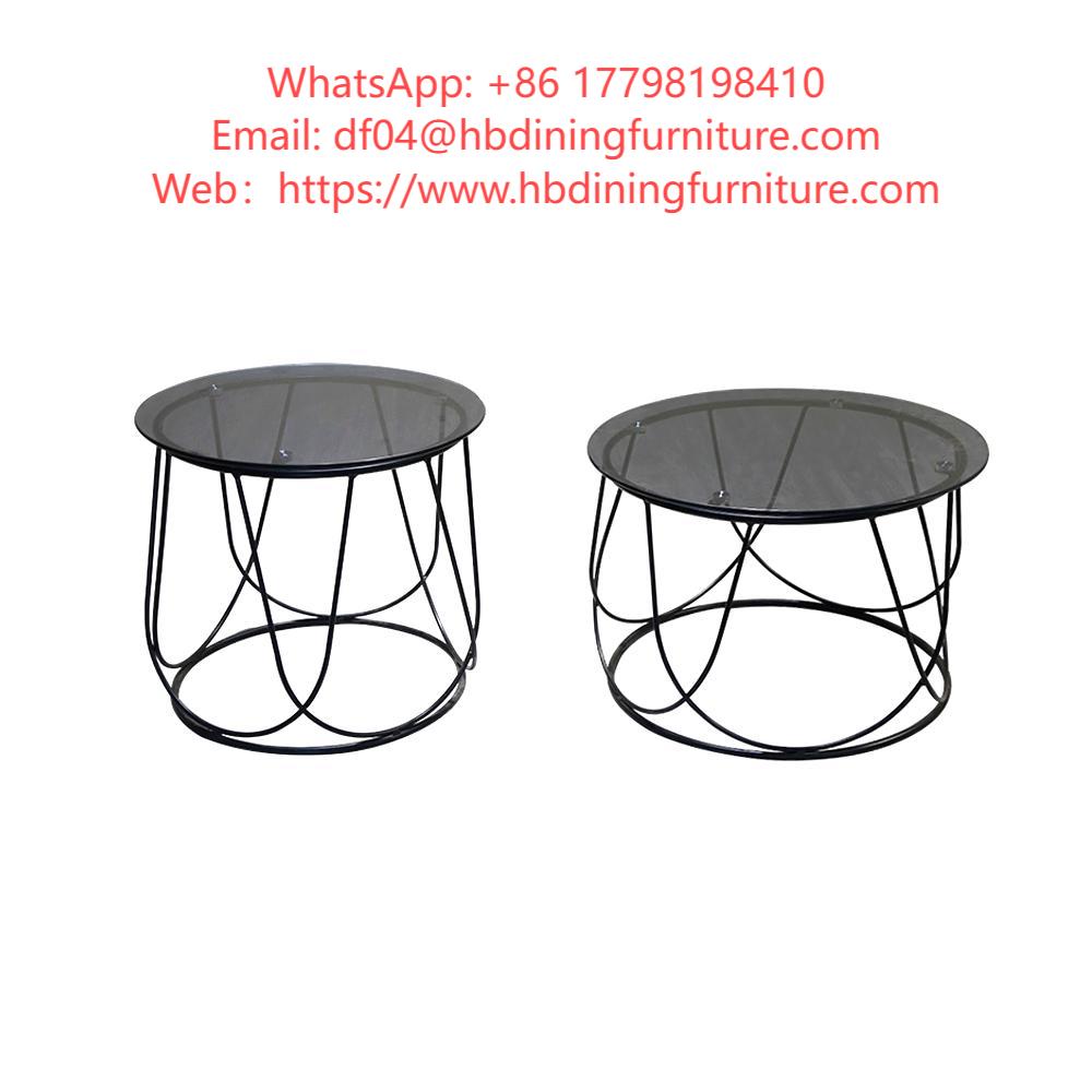 Tempered Glass with Metal Base Coffee Table DT-G19