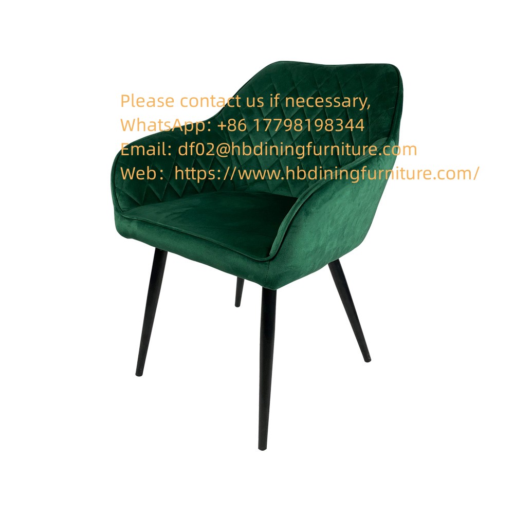 Dining Furniture Armrest Velvet Living Room Chair Custom Factory Price High Quality Colorful Metal Legs Living Room Chair