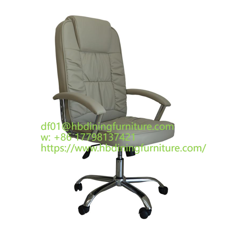 Dining Furniture Leather Boss Office Chair Height Adjustable and Reclining Office Chair Upholstered Leather Seat