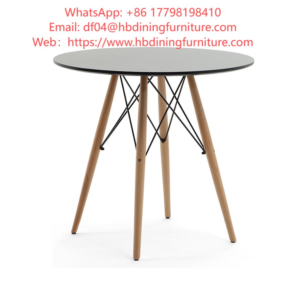 MDF Dining Table Coffee Wooden Legs Round DT-M01