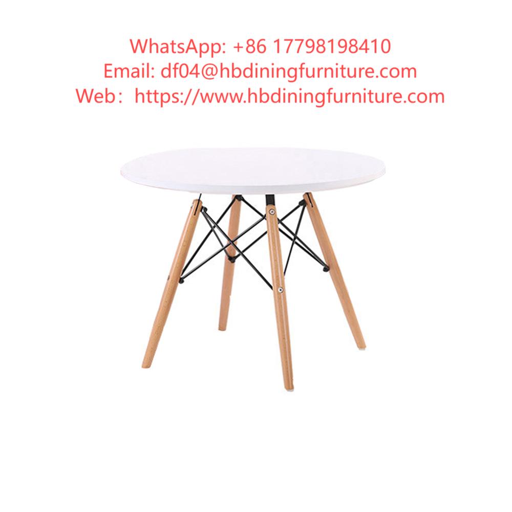 MDF Dining Table Coffee Wooden Legs Round DT-M01K