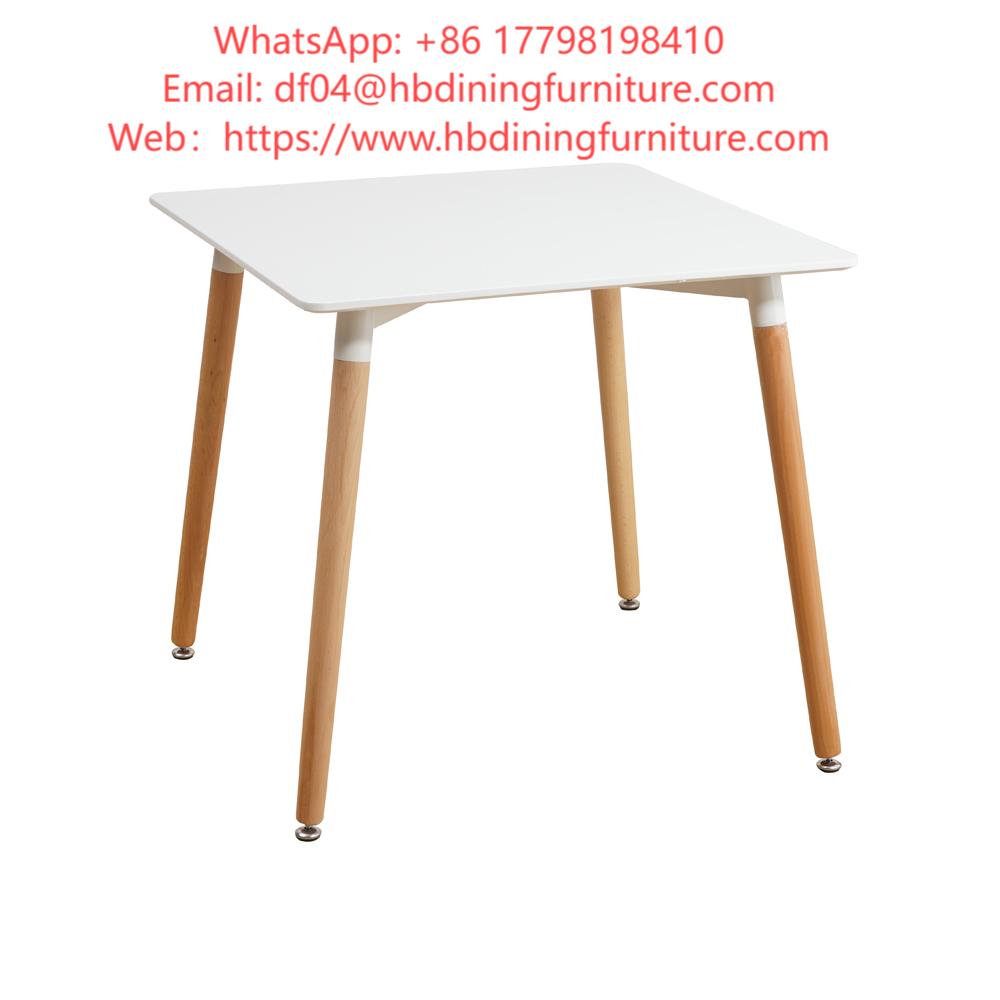 Wooden Leg Square MDF Dining Table DT-M04