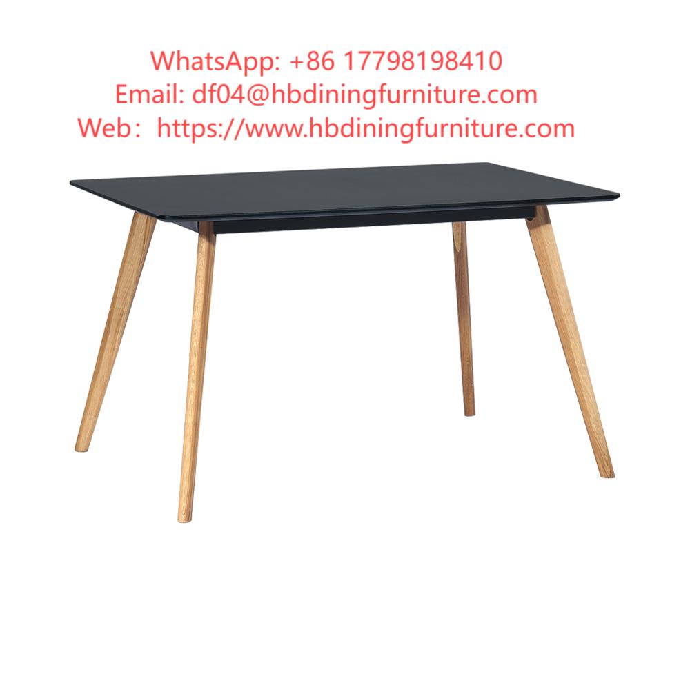 Square MDF Top Wood Legs Dining Table DT-M08