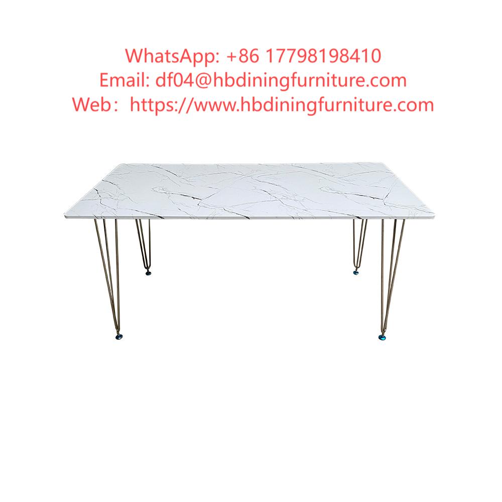 Multi-Color Thin Iron Leg Density Board Dining Table DT-M42