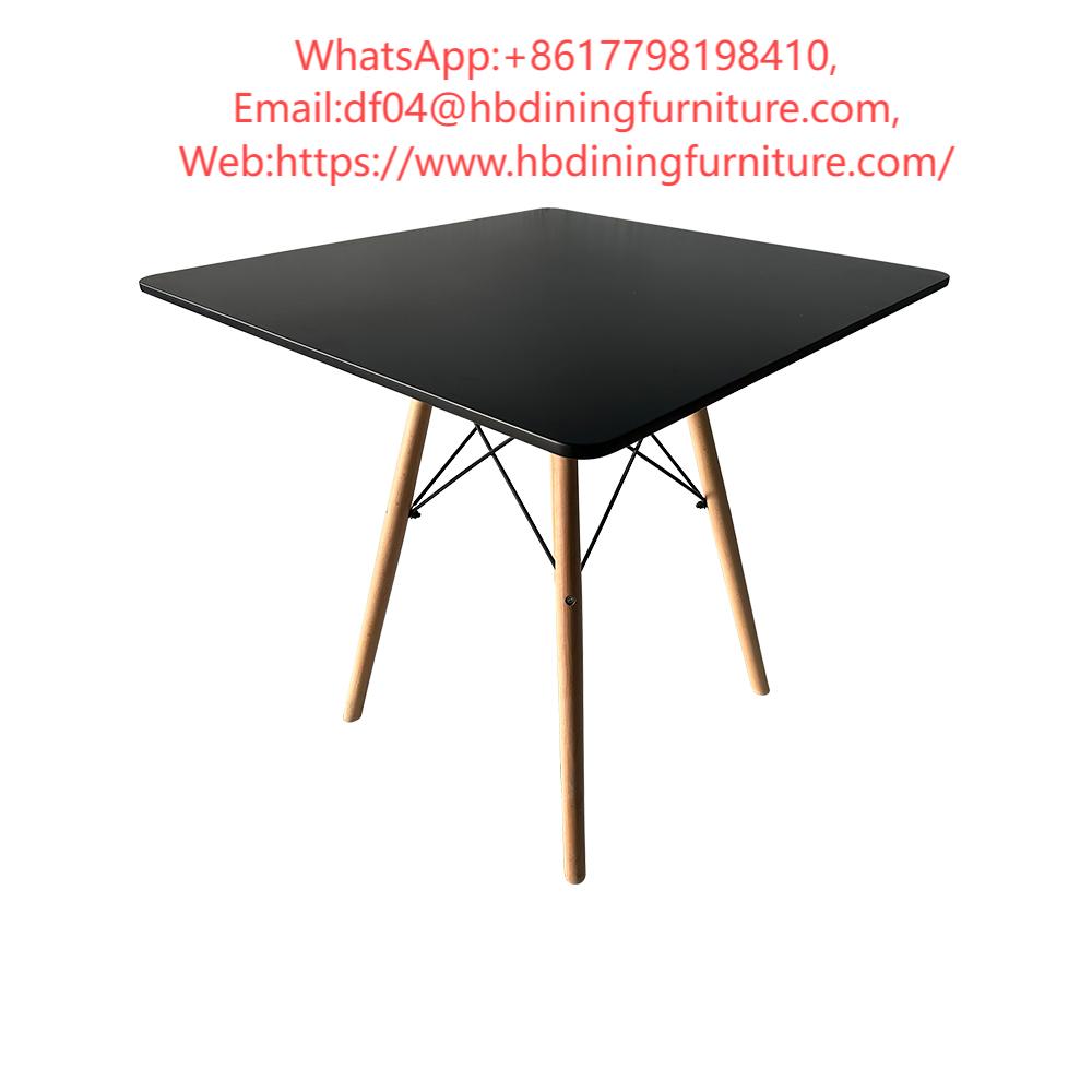 MDF Dining Table with Wooden Legs DT-M01F