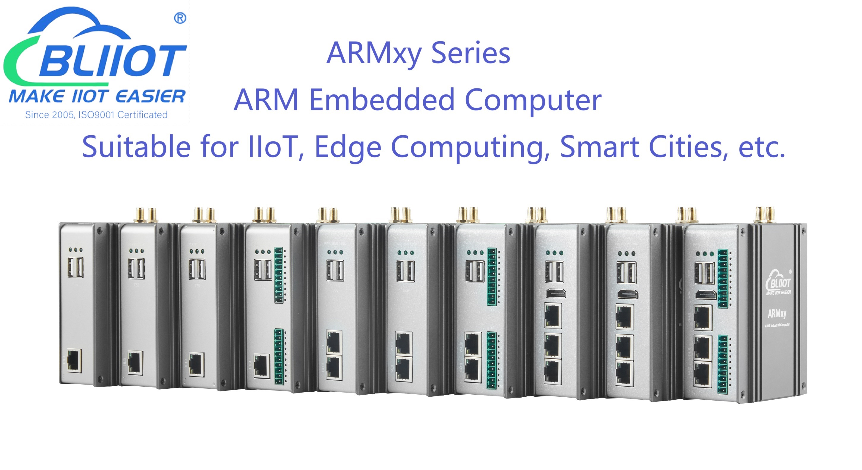 BLIIOT ARMxy Series T507-H 4 Core ARM Cortex-A53 Supports Node-Red with RS485 CAN DI DO AI AO GPIO