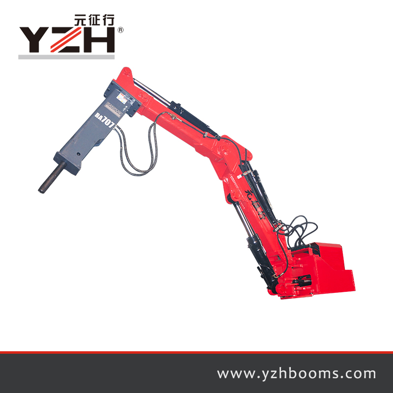 Stationary pedestal boom breaker system