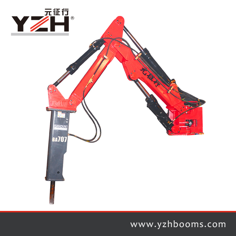 Stationary pedestal boom breaker