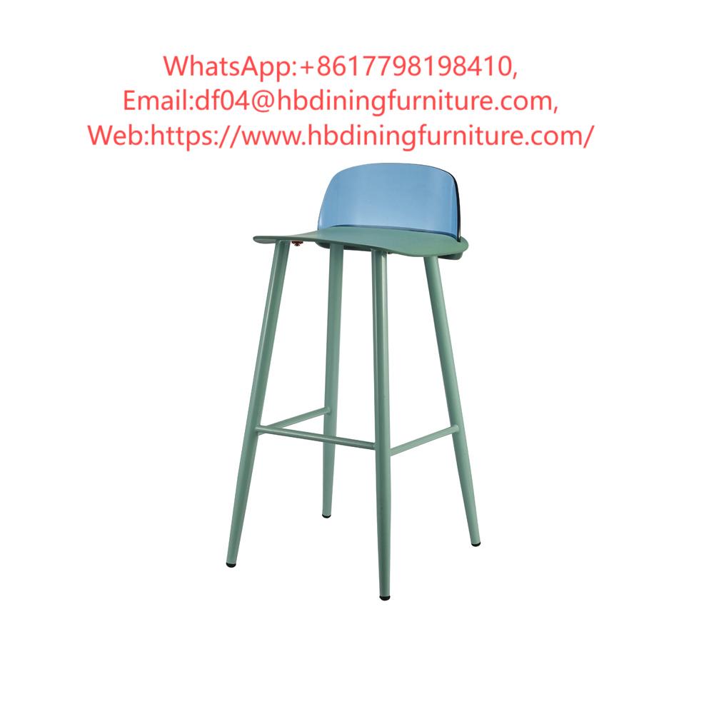 Transparent Backrest Square PP Bar Chair DB-P80P