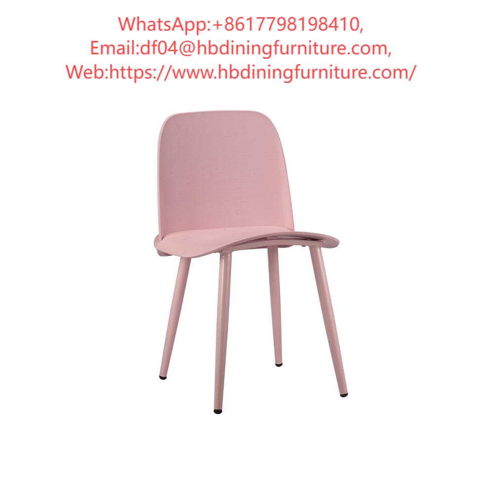 Plastic Dining Chair with Iron Legs DC-P81