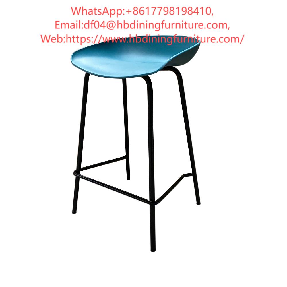 High Speed Rail Leg Bar Chair with Plastic Seat DB-P81B