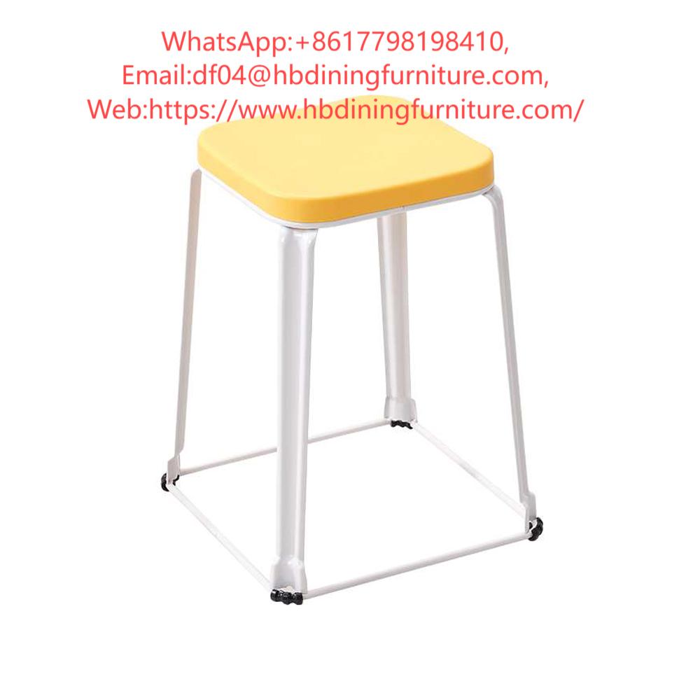 Plastic Seat Iron Leg Stool DC-P95