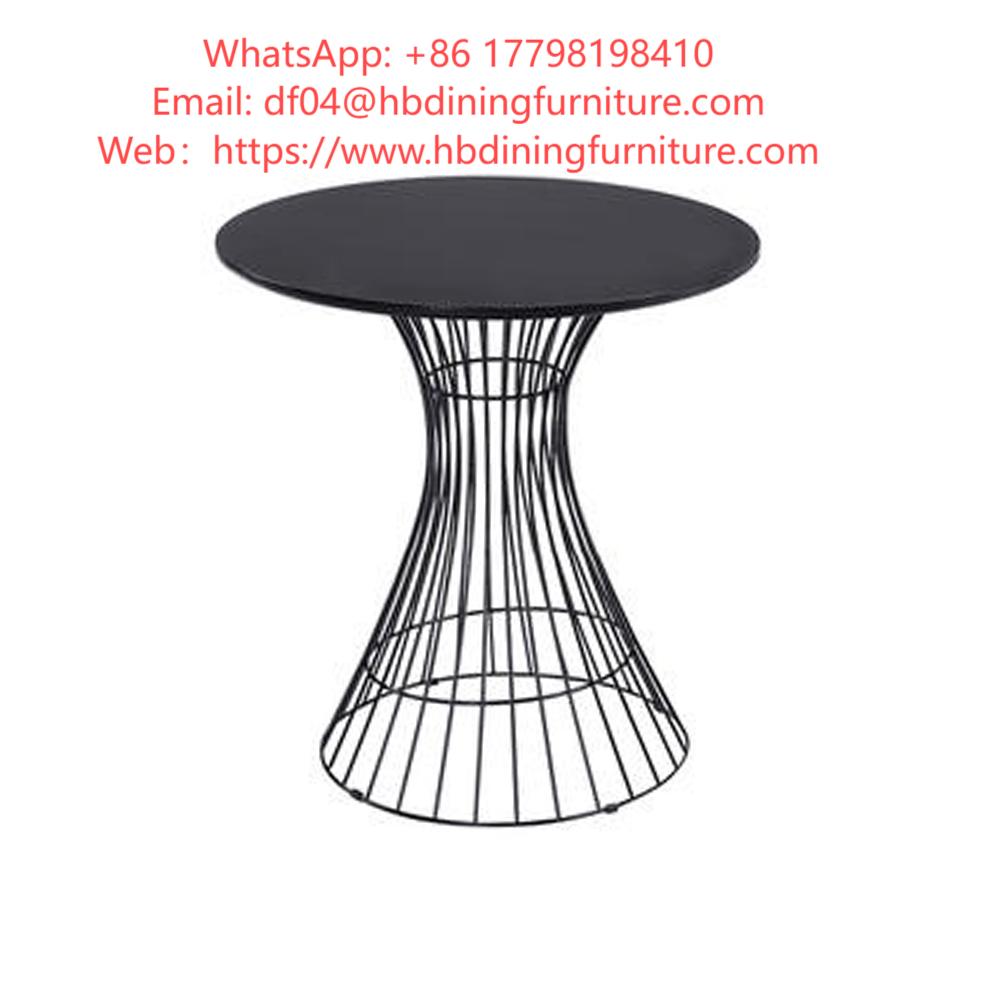 Round MDF Dining Table with Hollow Iron Legs DT-M29