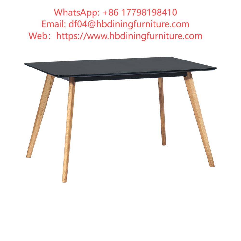 Square MDF Top Wood Legs Dining Table DT-M08