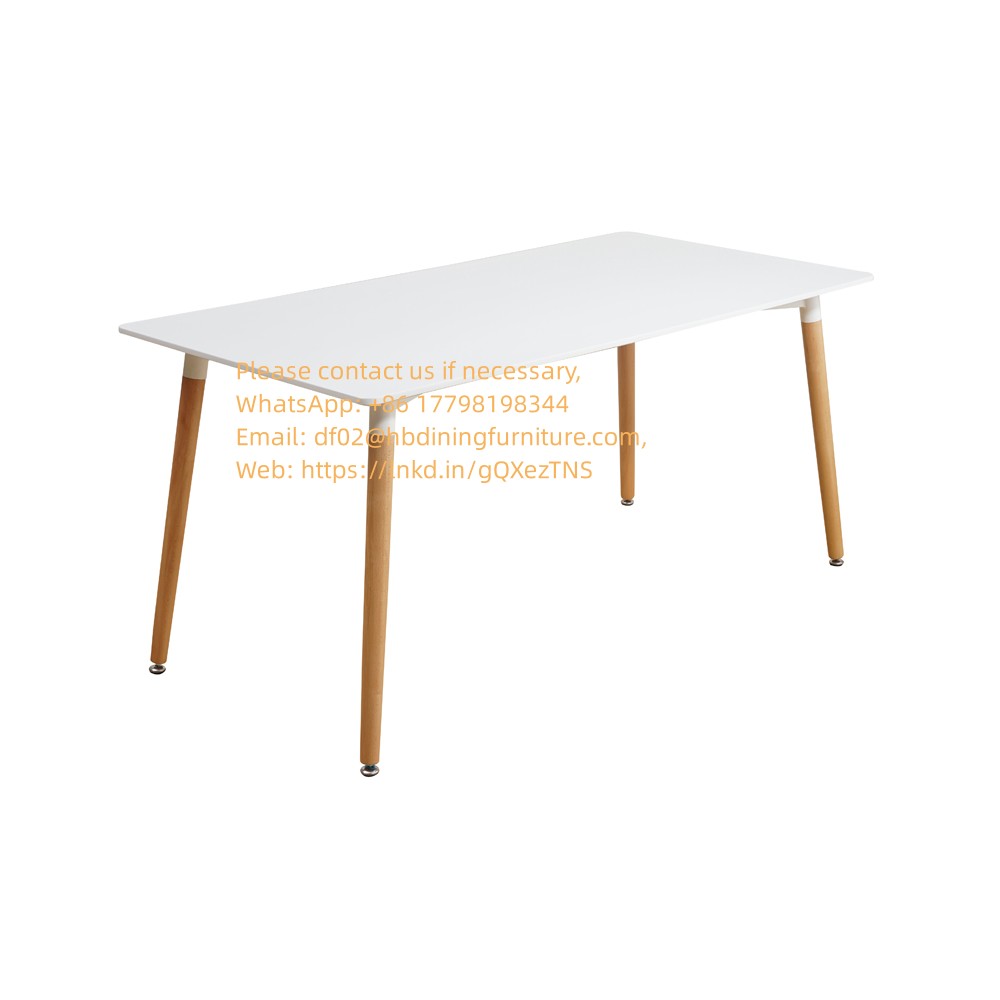 Dining Furniture MDF Rectangle Dining Table Solid Wood Top For Restaurant Set Long Dining Table