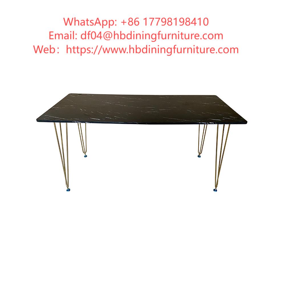 Multi-Color Thin Iron Leg Density Board Dining Table DT-M42