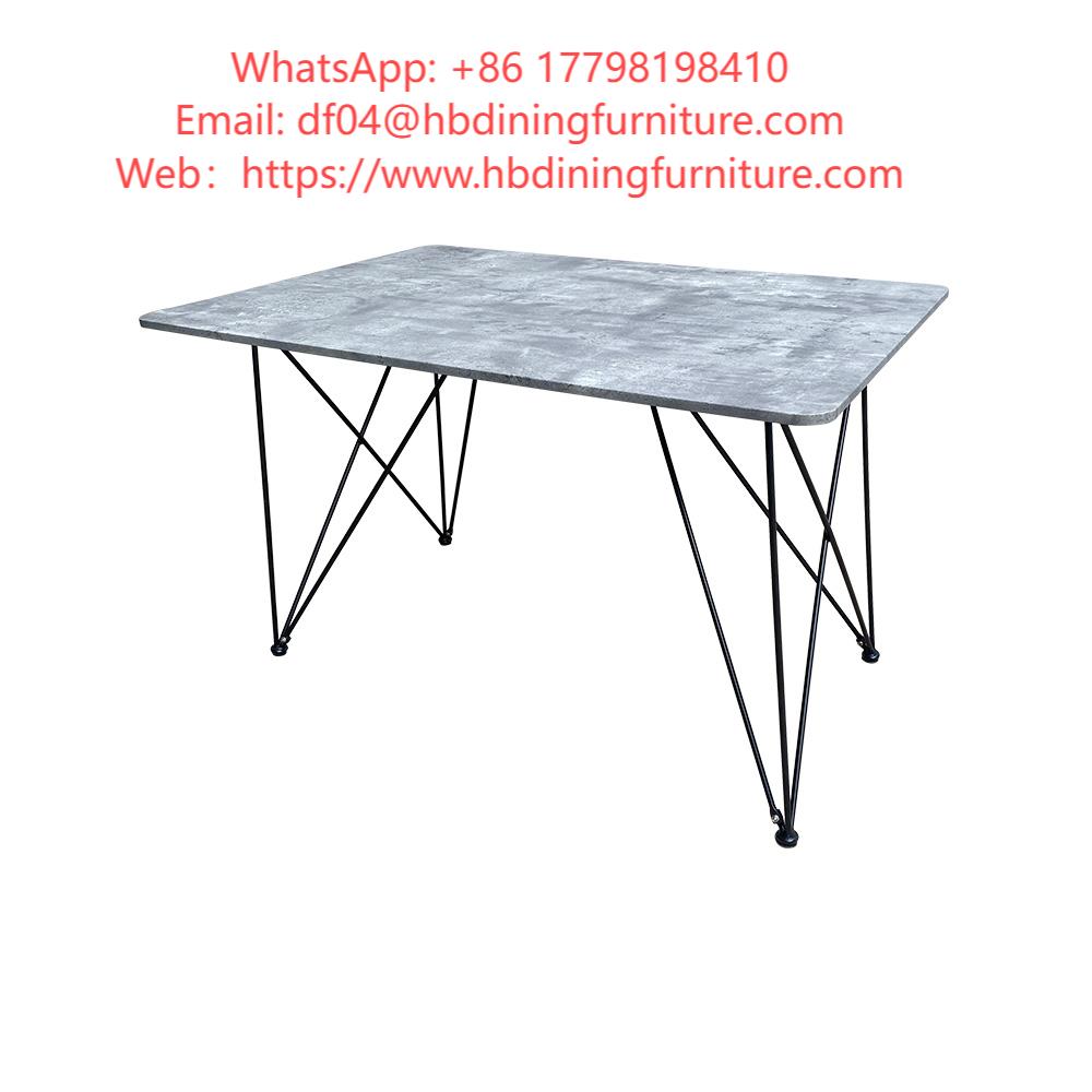 Metal Tube Legs MDF Top Square Dining Table DT-M53