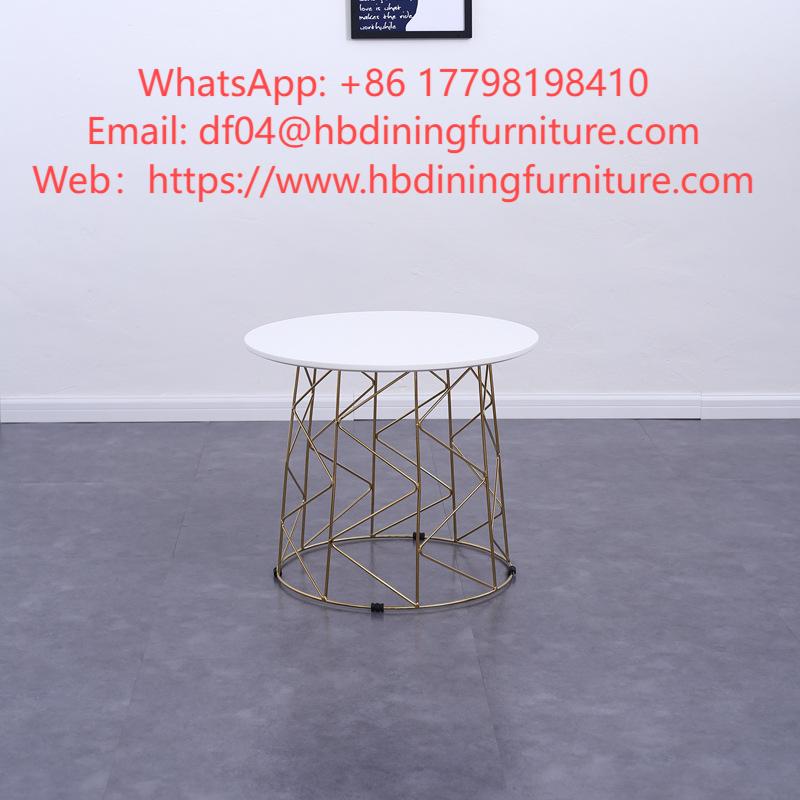 MDF Desktop Irregular Iron Leg Side Table DT-M56