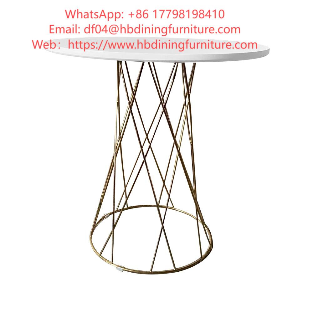 Metal Leg MDF Round Side Tables Coffee Table DT-M66