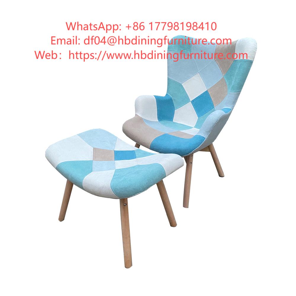 Fabric Sofa Chair Patchwork Pattern Single Recliner DS-03T