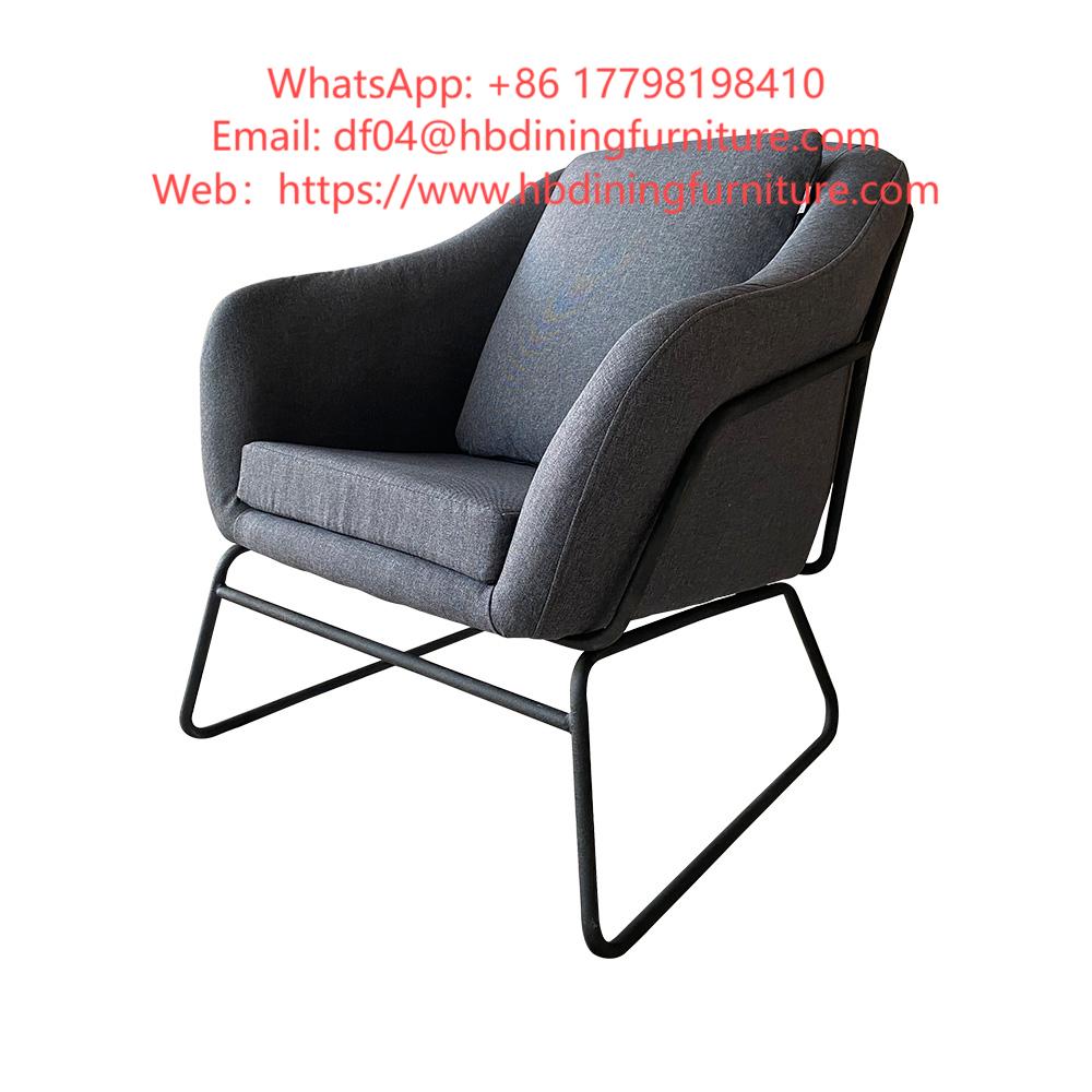 Upholstered Sofa Chair Metal Frame DS-05