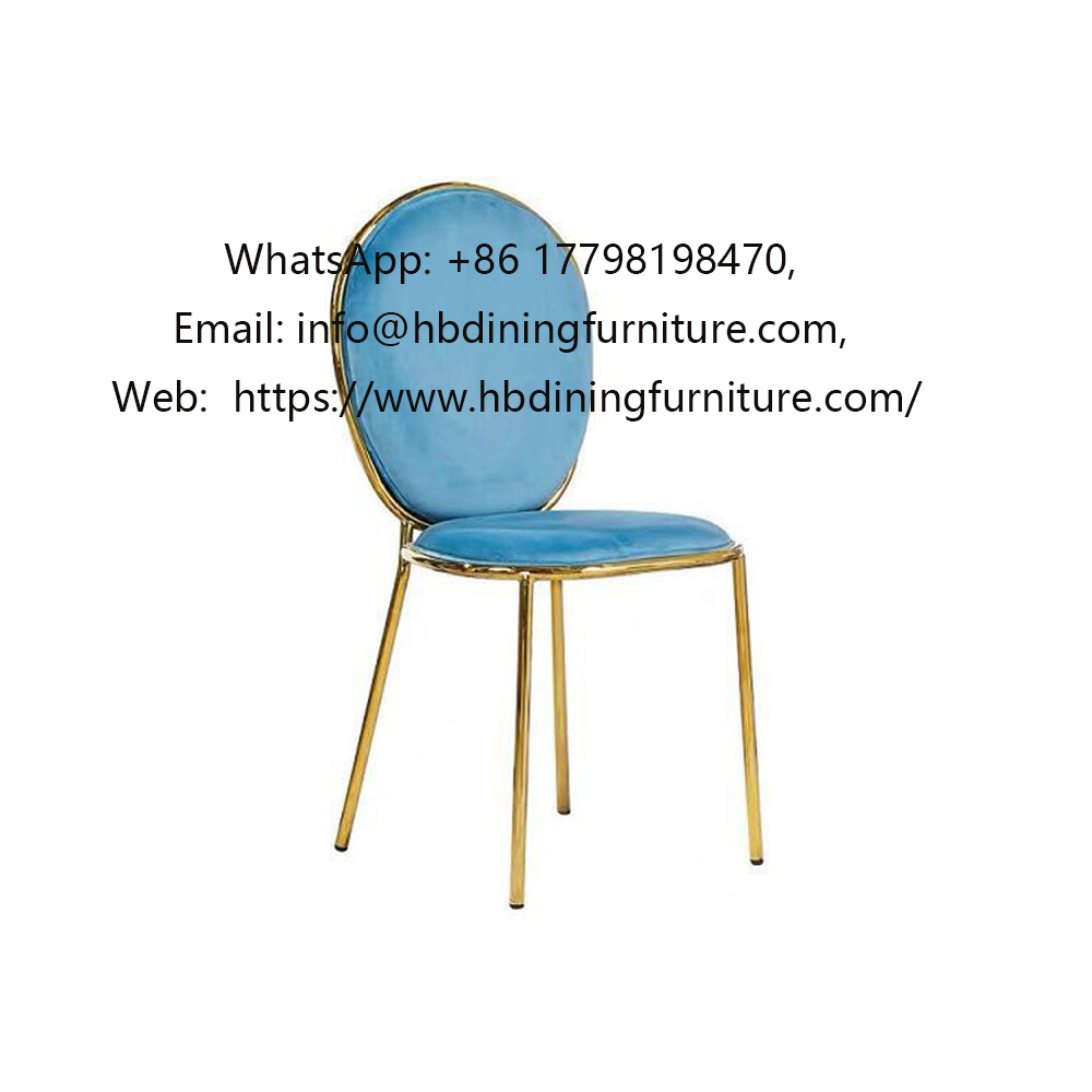 Flannelette Round Chair with Iron Legs DC-H02