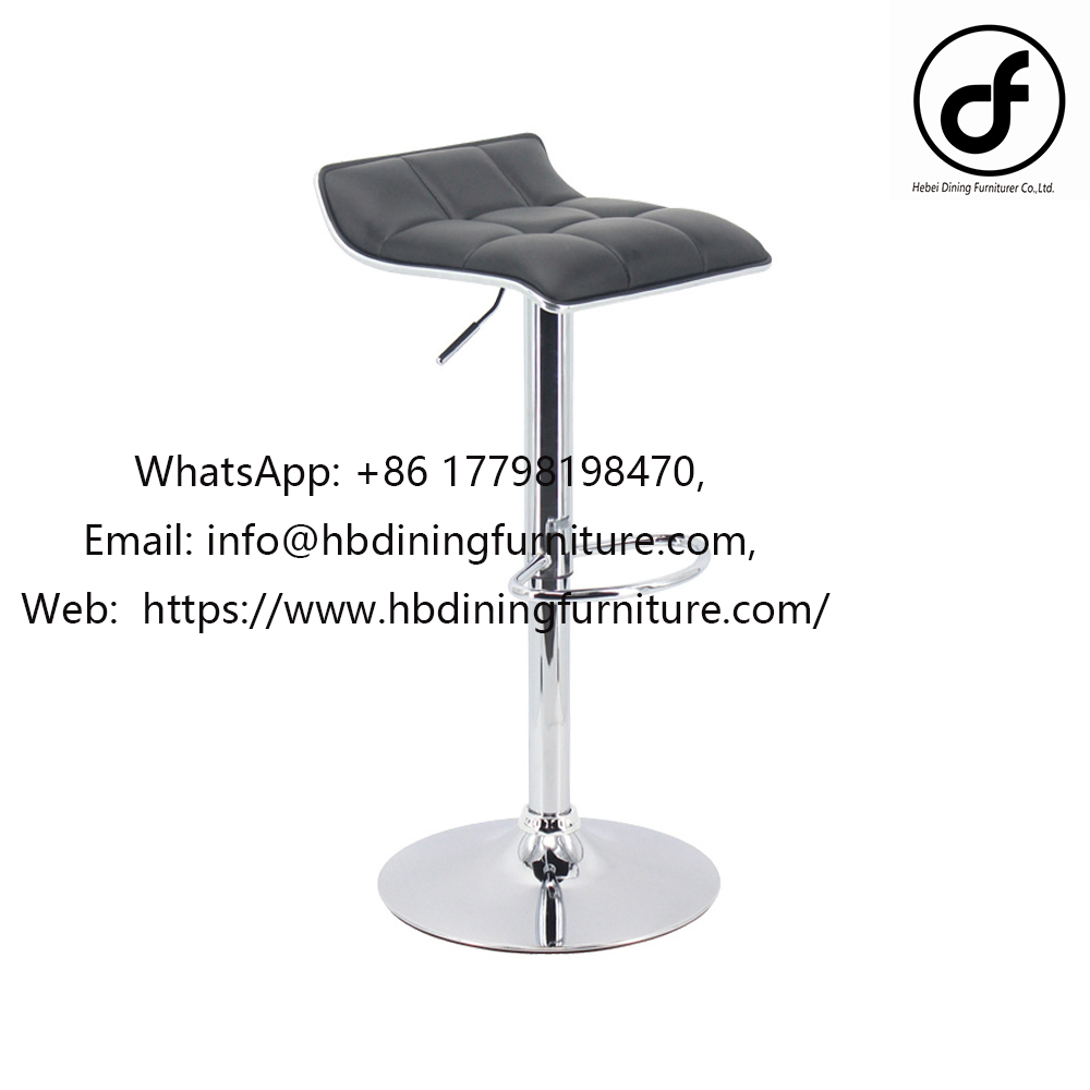 Flat Seat Leather Swivel Bar Chair DB-U66S