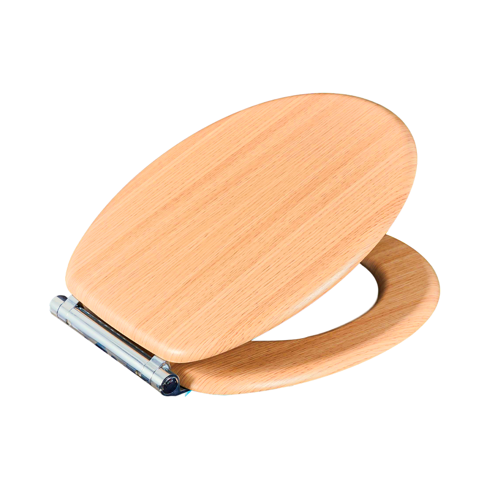 Pine veneer solid wood toilet seat