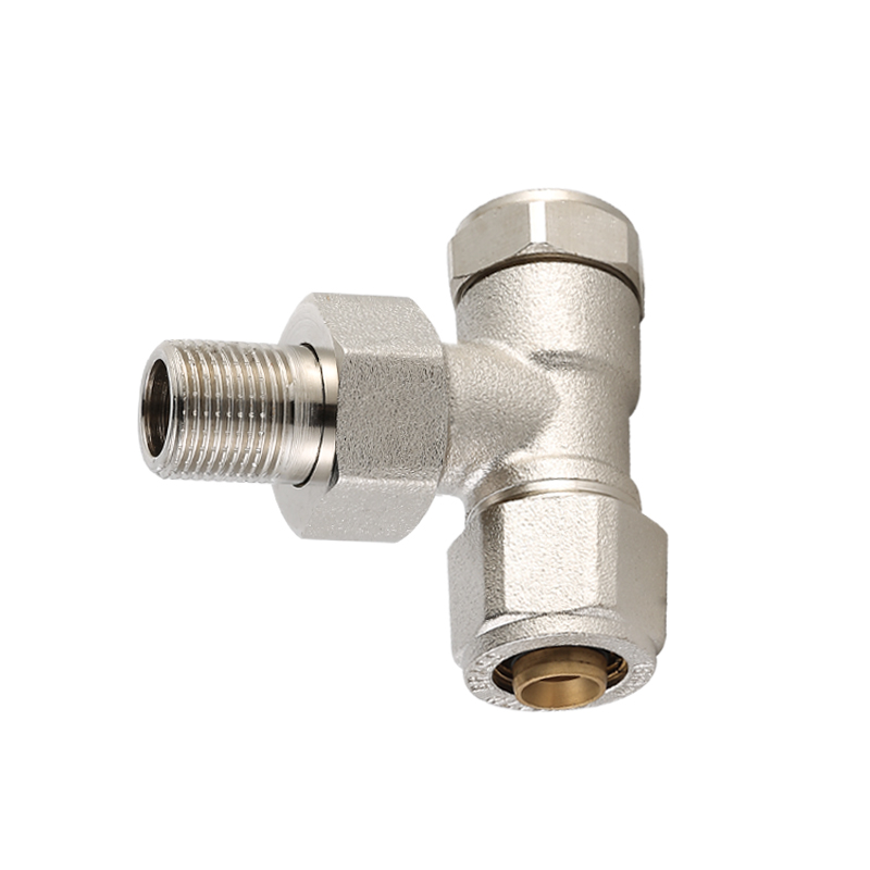 Nickel Plated Angle Type Brass Radiator Valve