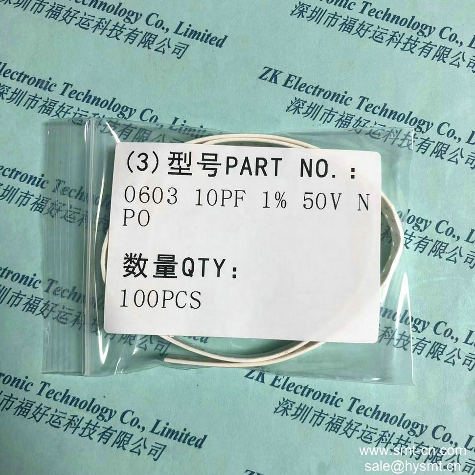 0603 10PF 1% 50V NPO YAGEO SMD capacitor instead CAP CCE 10PF 50V 1% COG NPO 0603 N100F500CT WALSIN