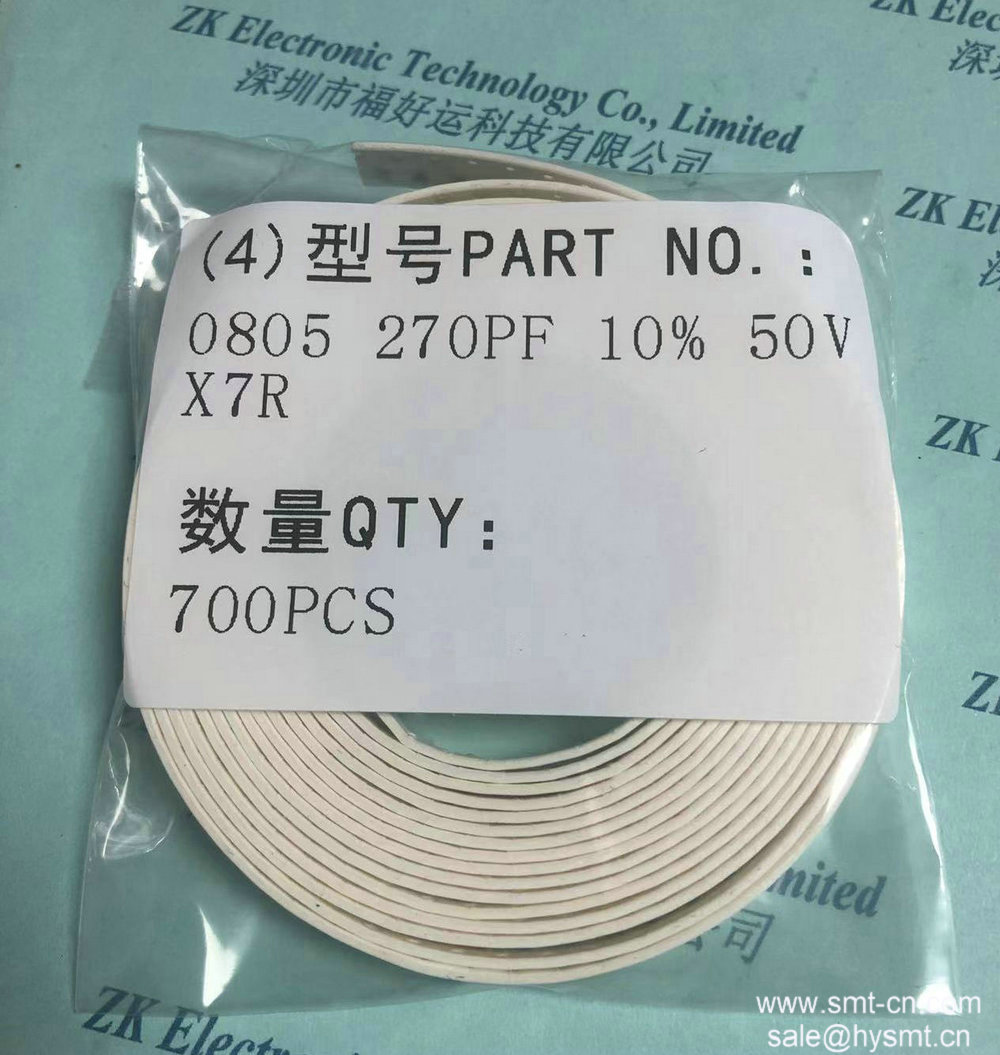 Capacitor 0805 270PF 10% 50V X7R CCTC instead CERAMICO 270PF 50V 10% X7R 0805 CC0805KRX7R9BB271 YAGEO