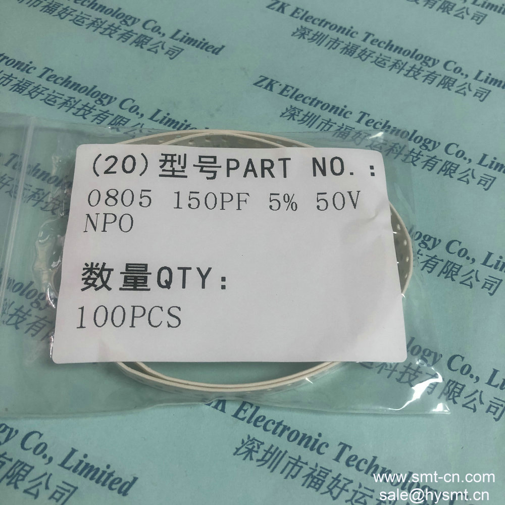 CCTC capacitor 0805 150PF 5% instead ECJ-2VC1H151J CER. 150PF 50V 0805 SMD LF PANASONIC ELETRONIC COMPONENTS