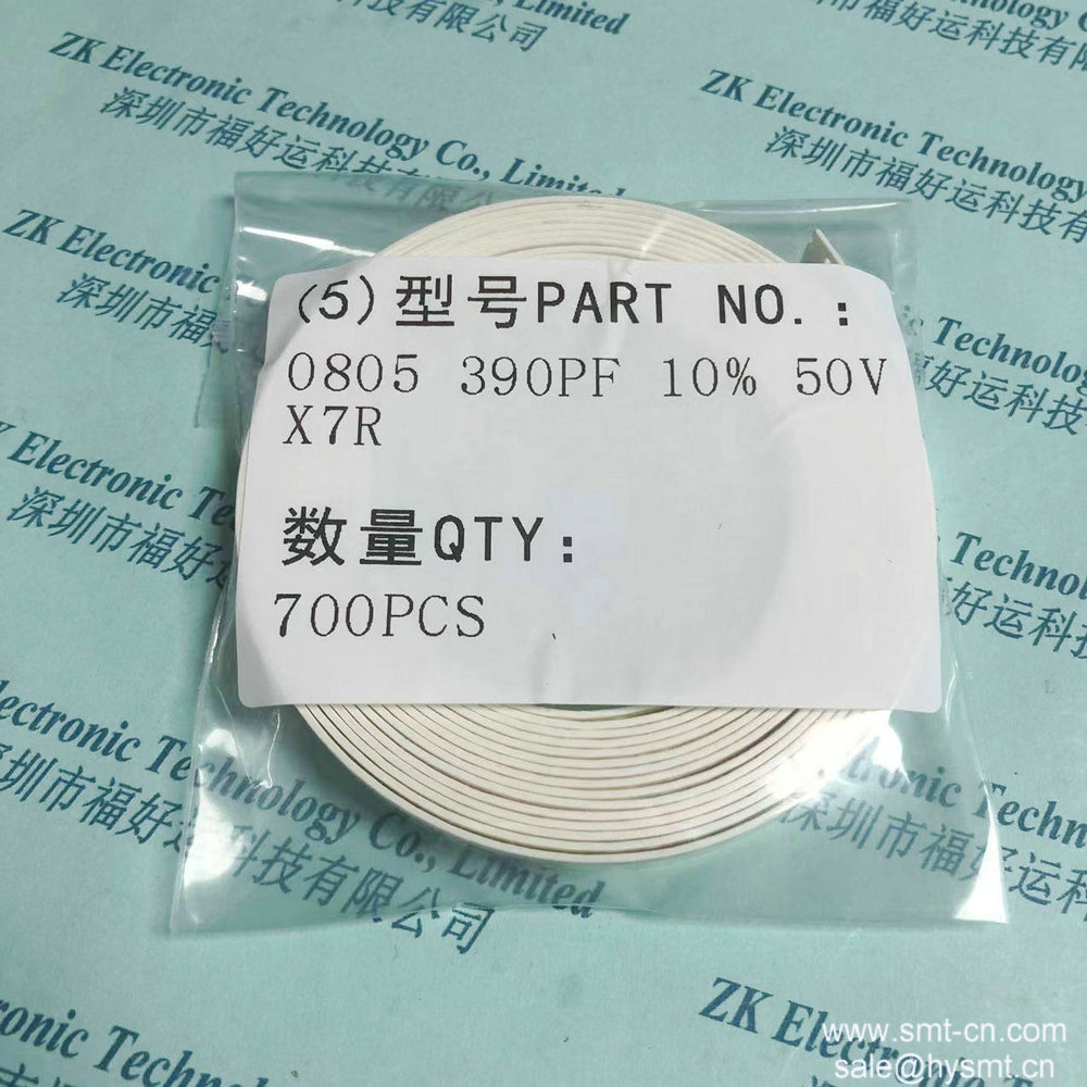 CCTC capacitor 0805 390PF 10% 50V X7R instead CC0805KRX7R9BB391 CERAMICO 390PF 50V 10% X7R 0805 YAGEO 