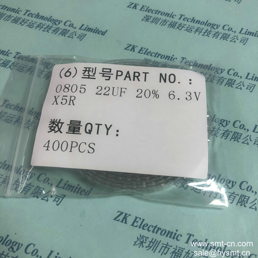 Samsung 0805 22UF 20% 6.3V X5R capacitor instead C2012X5R0J226M CER. 22UF 6.3V 20% X5R 0805 LF TDK CORPORATION