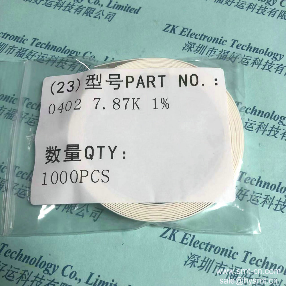 LIZ 0402 7.87K 1% RESISTOR instead 7.87K OHM 0.0625W 1% 0402 SMD CRCW04027K87FKED VISHAY