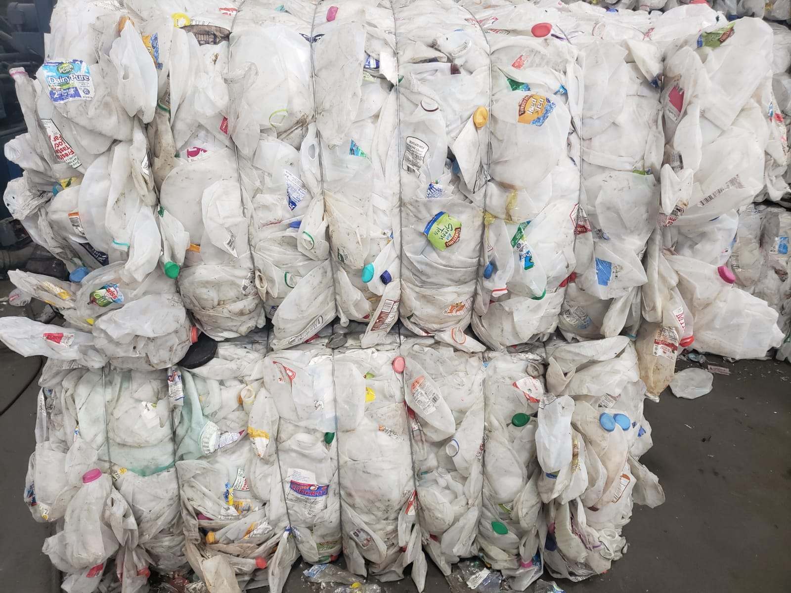 baled milk bottles, Baled HDPE Milk bottles, HDPE bottle scrap