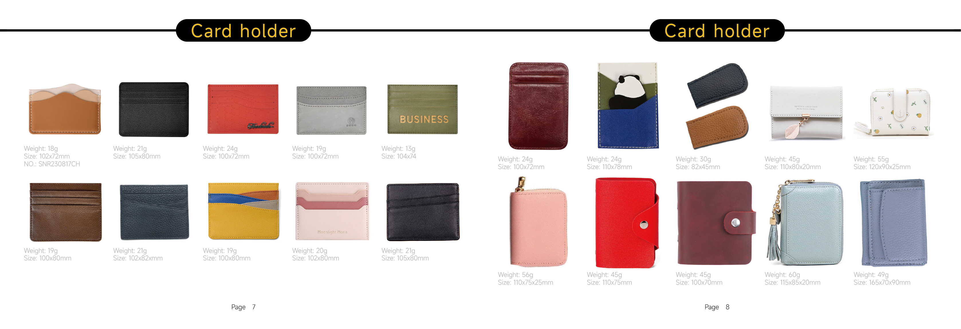 Leather Card Holders Customization