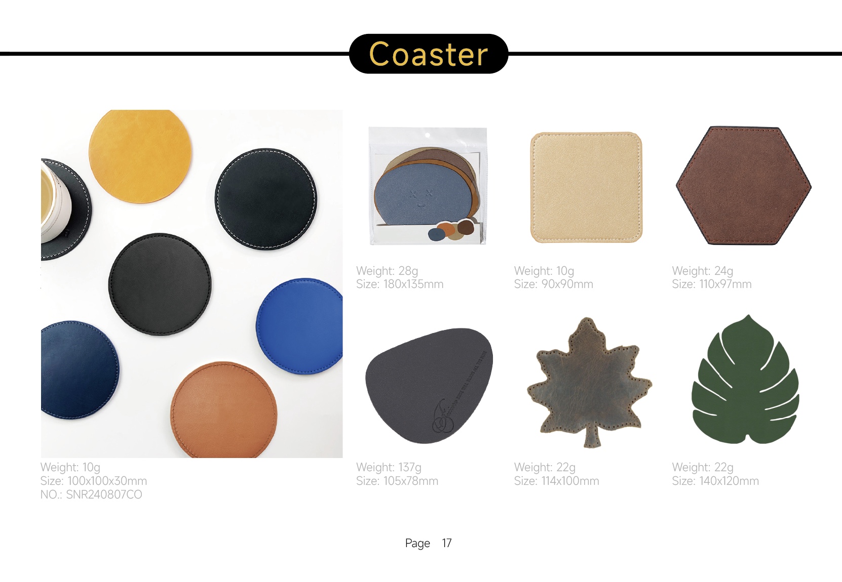 Leather Coasters Customization