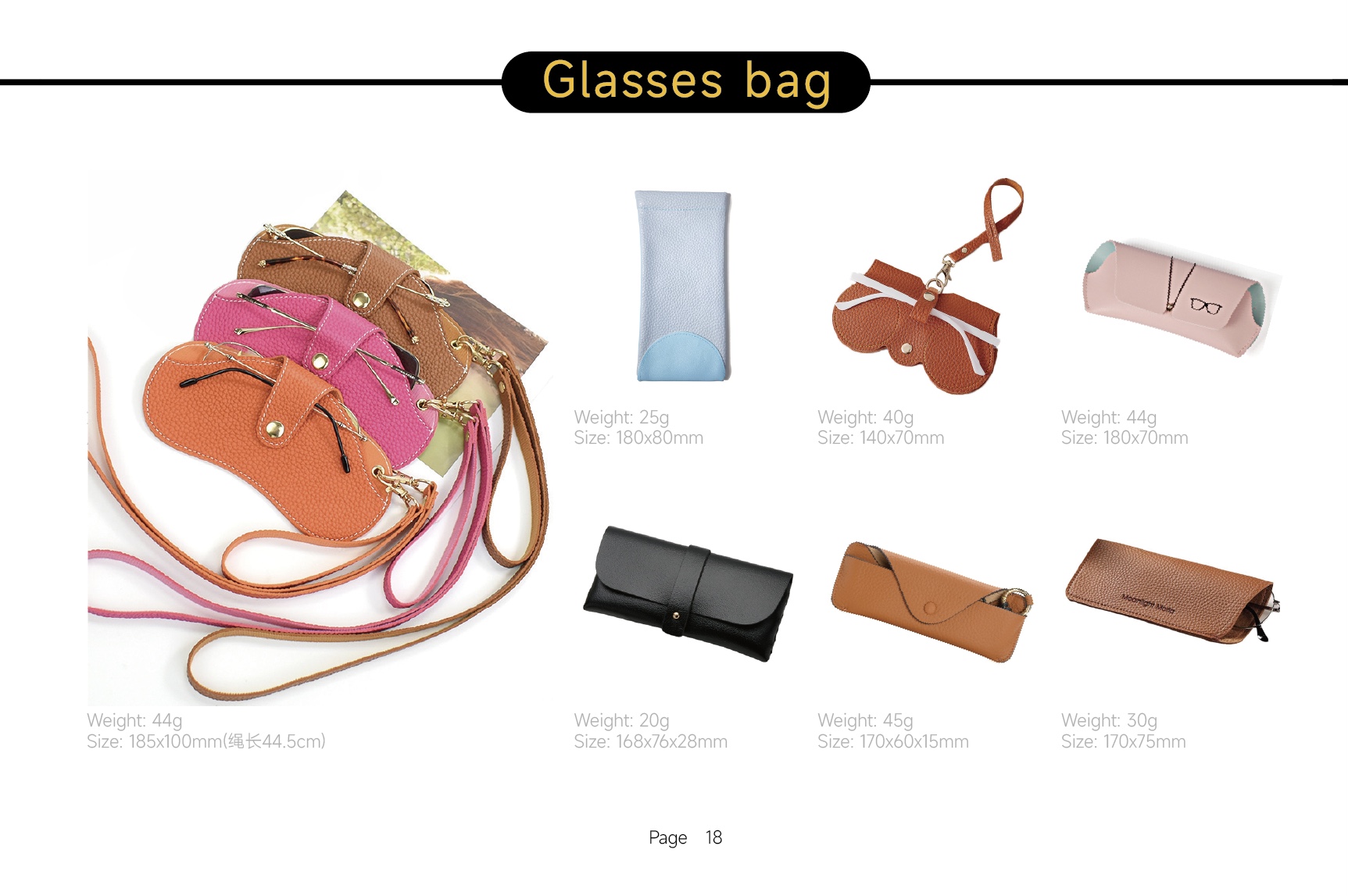 Leather Glasses Bags Customization